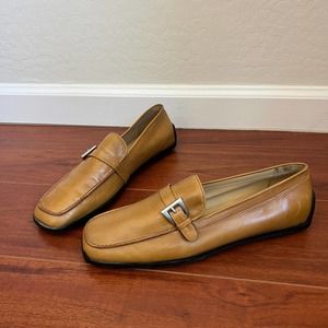 Stuart Weitzman Tan Leather Loafers